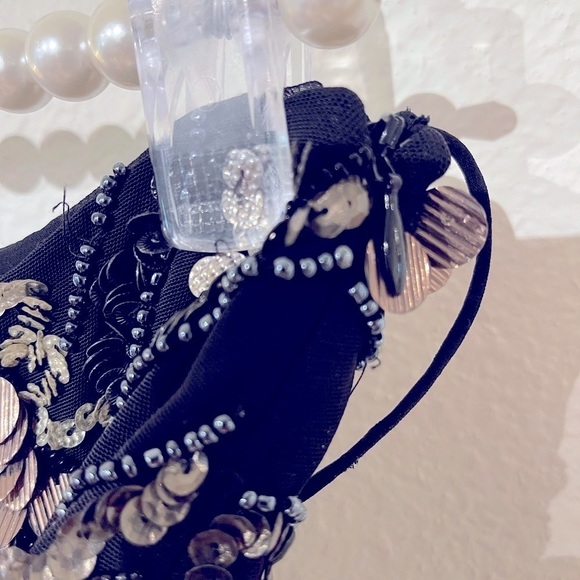 𝅺JAYGODFREY 4 XS Sm gorgeous designer couture hand beaded skirt crystal beads - Picture 10 of 11